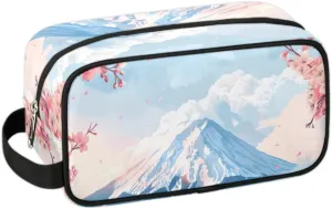 Travel Toiletry Bag for Women Men Snow Mountain Flower Hanging Cosmetic Bag Waterproof Makeup Bag for Shaving Makeup Toothbrush & Travel Essentials