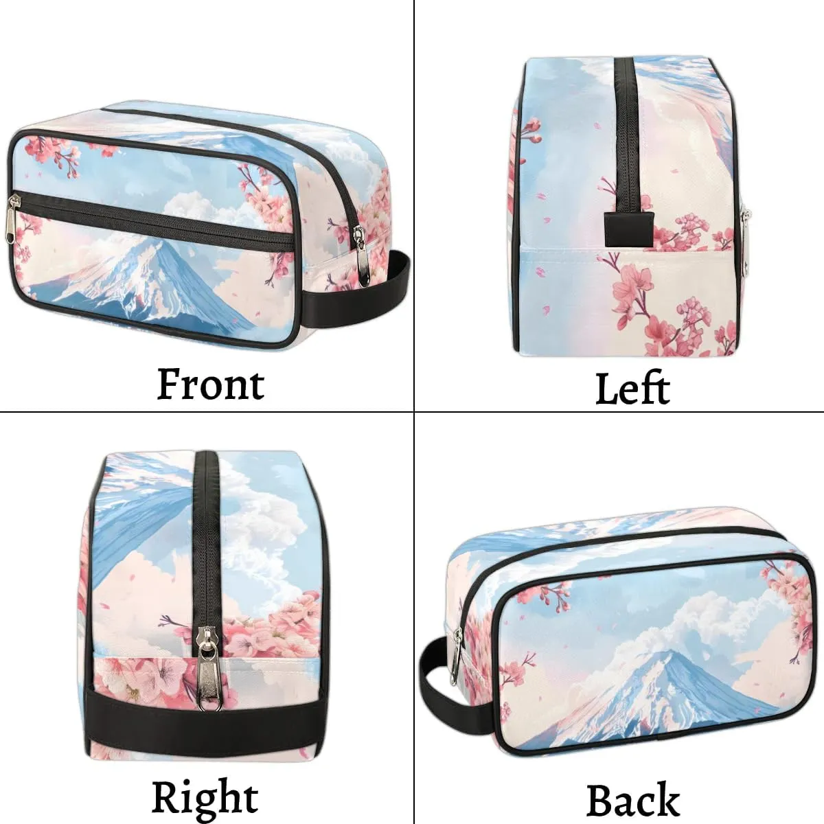 Travel Toiletry Bag for Women Men Snow Mountain Flower Hanging Cosmetic Bag Waterproof Makeup Bag for Shaving Makeup Toothbrush & Travel Essentials