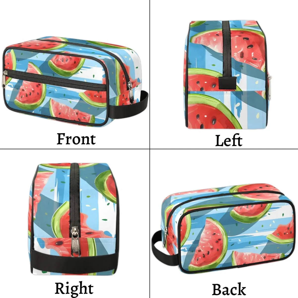 Travel Toiletry Bag for Women Men Summer Watermelon Slice Hanging Cosmetic Bag Waterproof Makeup Bag for Shaving Makeup Toothbrush & Travel Essentials