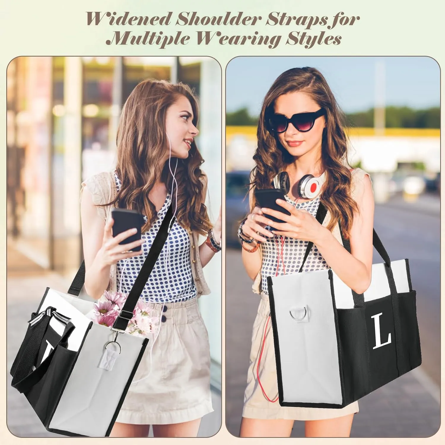 TRSODD Birthday Gifts for Women Mothers Day Gifts for Mom Wife Grandma Daughter Sister Teacher Bridesmaid Tote Bag and Makeup Bag T