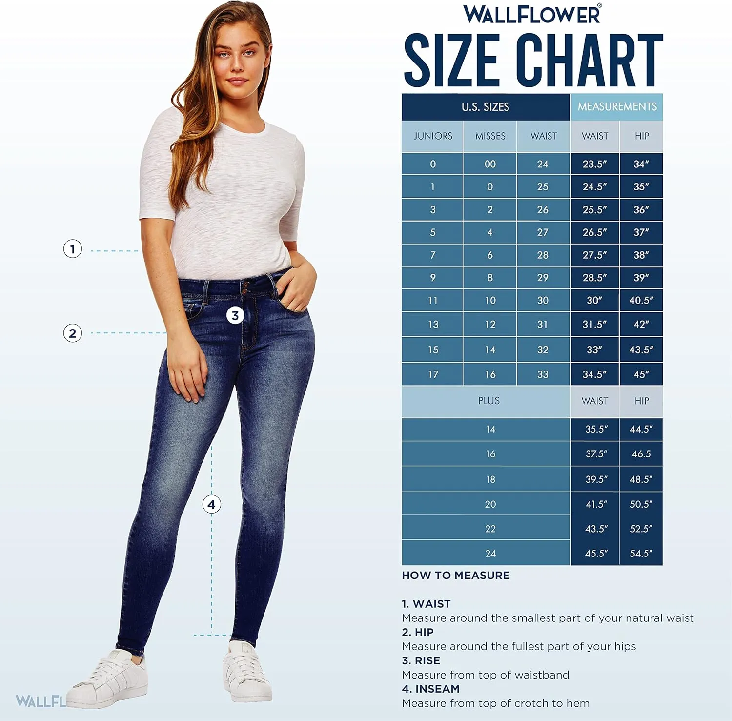 WallFlower Women's Ultra Denim Shorts Mid-Rise Insta Soft Juniors (Standard and Plus)