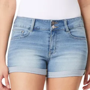WallFlower Women's Ultra Denim Shorts Mid-Rise Insta Soft Juniors (Standard and Plus)