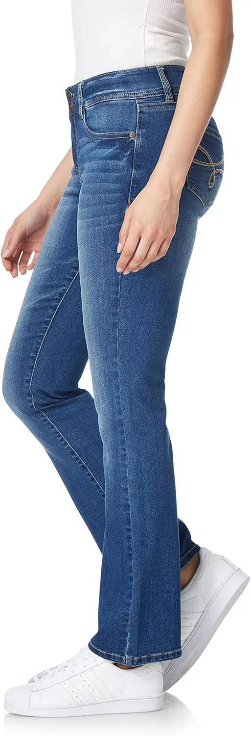 WallFlower Women's Ultra Slim Bootcut Mid-Rise Insta Soft Juniors Jeans