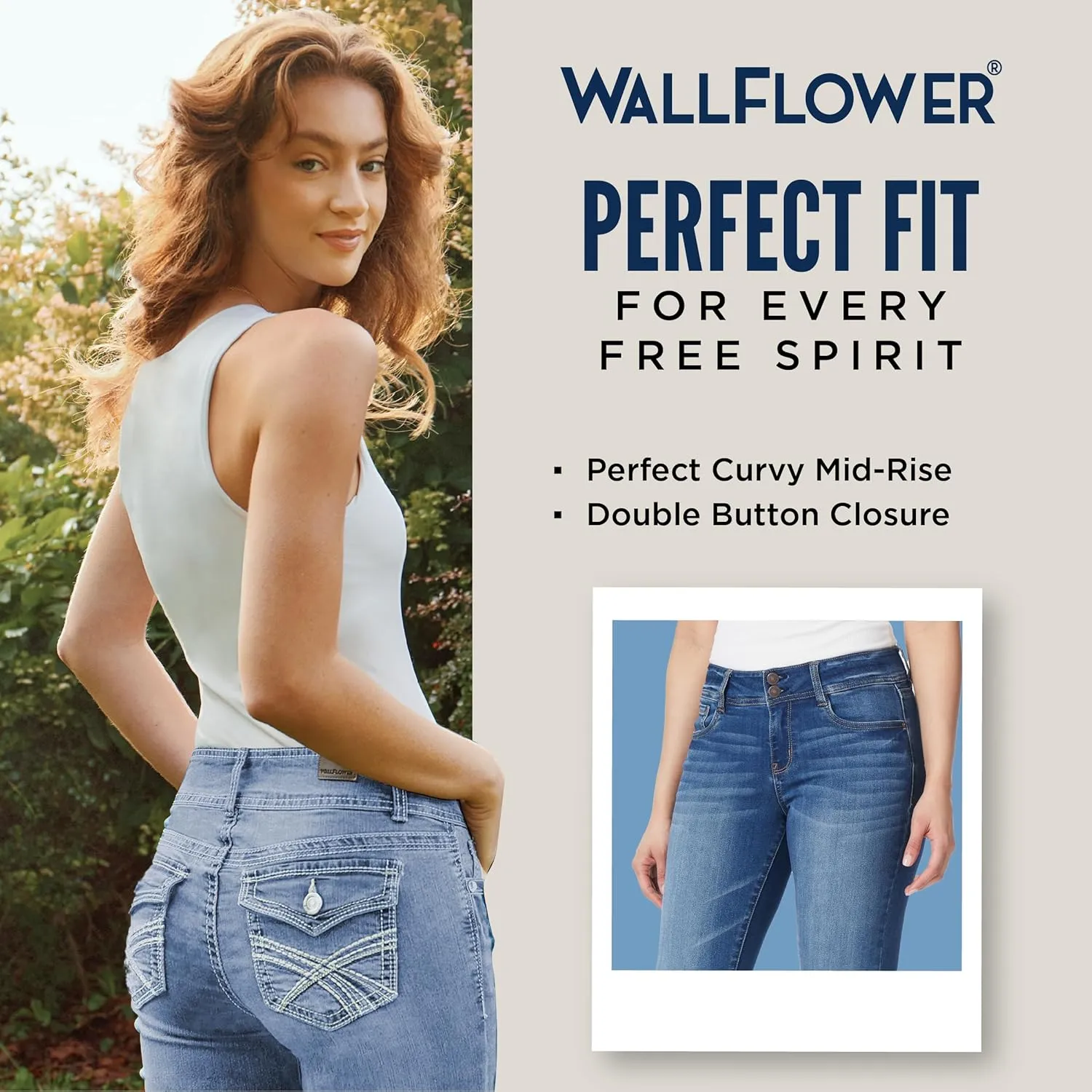 WallFlower Women's Ultra Slim Bootcut Mid-Rise Insta Soft Juniors Jeans