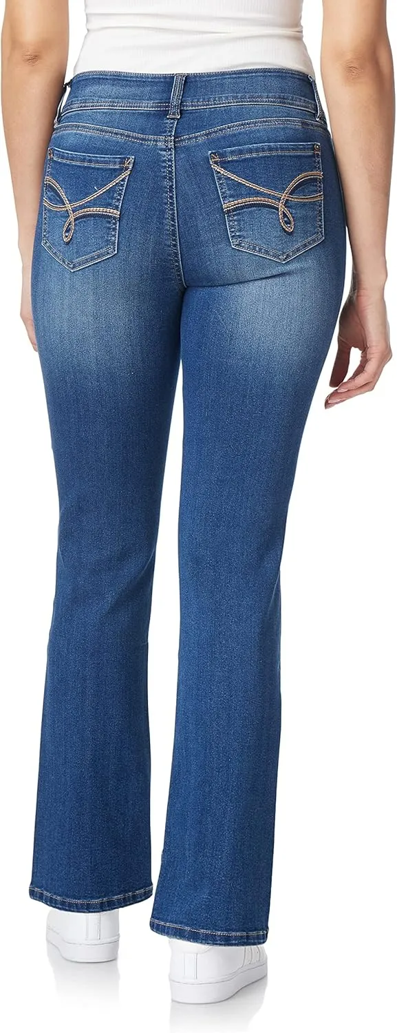 WallFlower Women's Ultra Slim Bootcut Mid-Rise Insta Soft Juniors Jeans