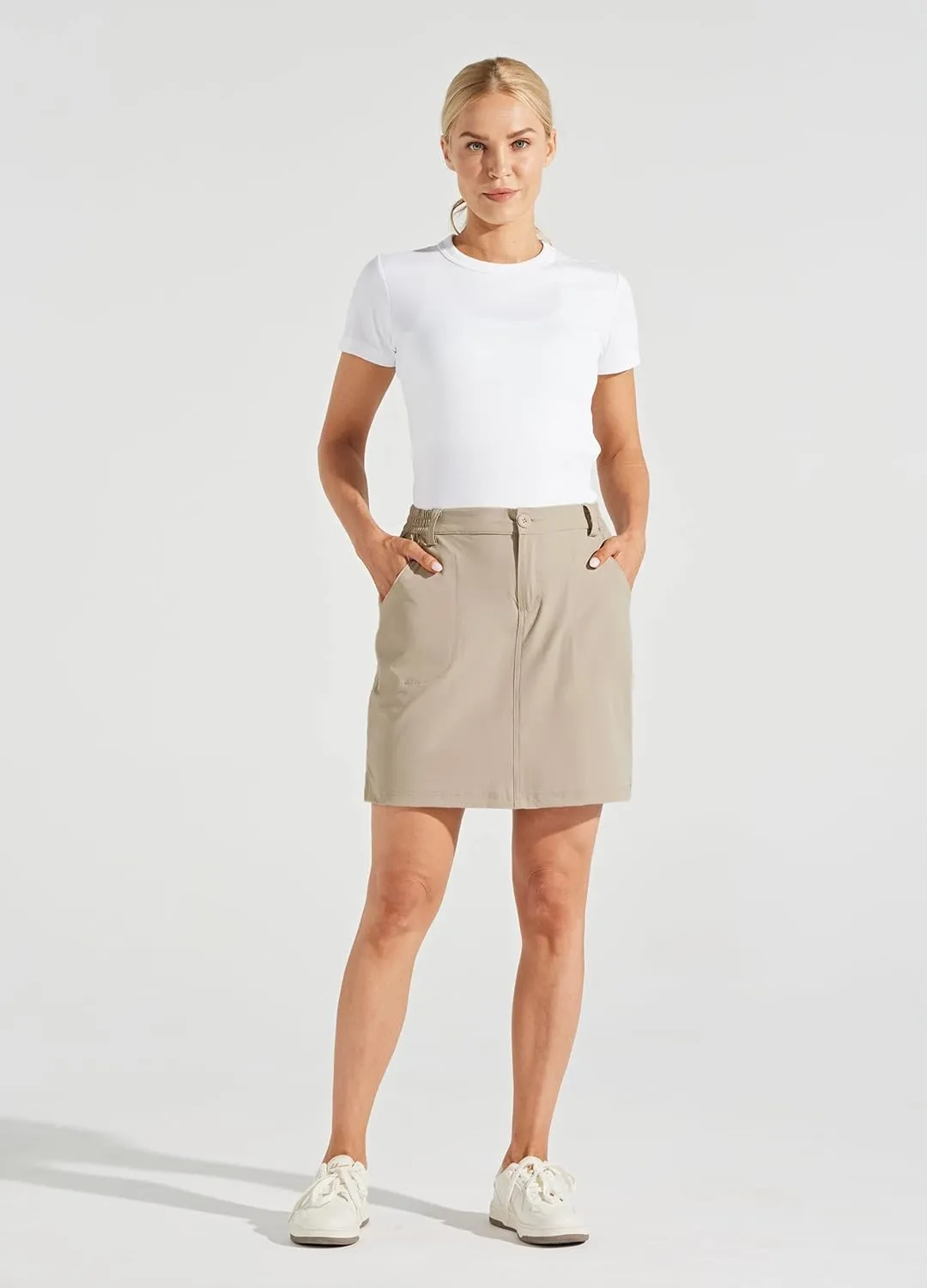 Willit Women's Skorts Golf Casual Skort Skirts UPF 50  Quick Dry Zip Pockets Outdoor Hiking