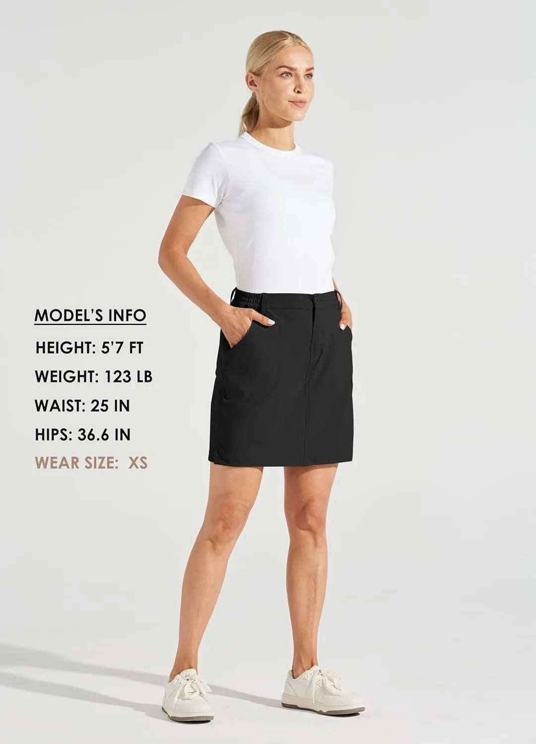 Willit Women's Skorts Golf Casual Skort Skirts UPF 50  Quick Dry Zip Pockets Outdoor Hiking