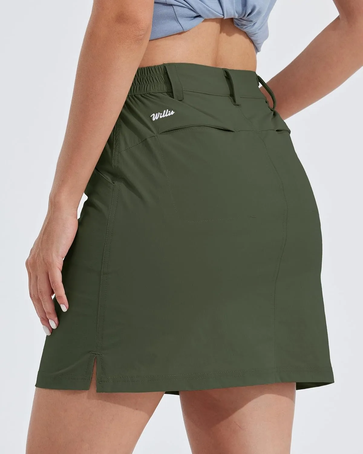 Willit Women's Skorts Golf Casual Skort Skirts UPF 50  Quick Dry Zip Pockets Outdoor Hiking