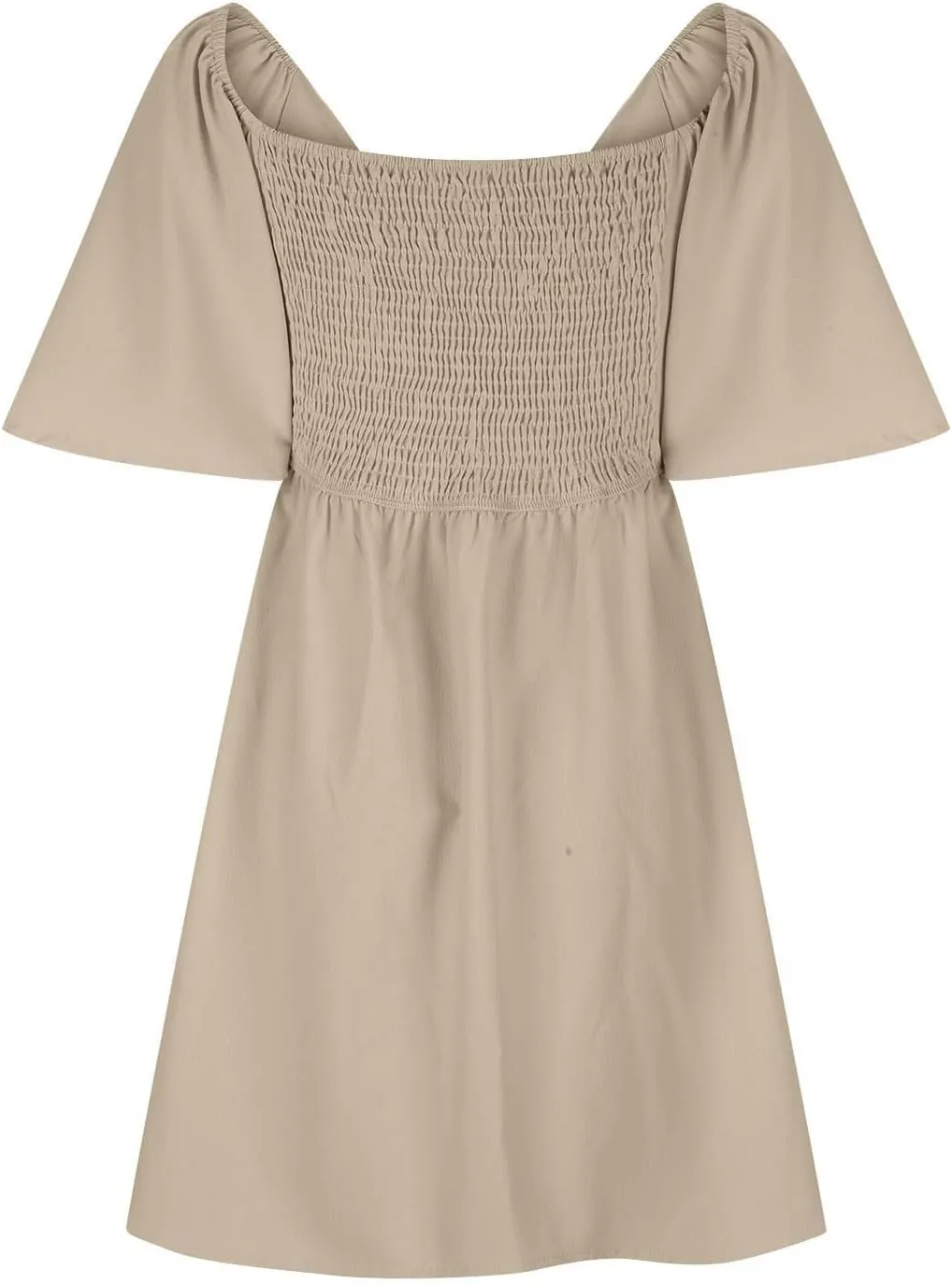Womens Dresses 2024 Spring Summer Deep V Neck Elegant Bow Tie Mini Dress Short Sleeve Solid Casual Graduation Dress