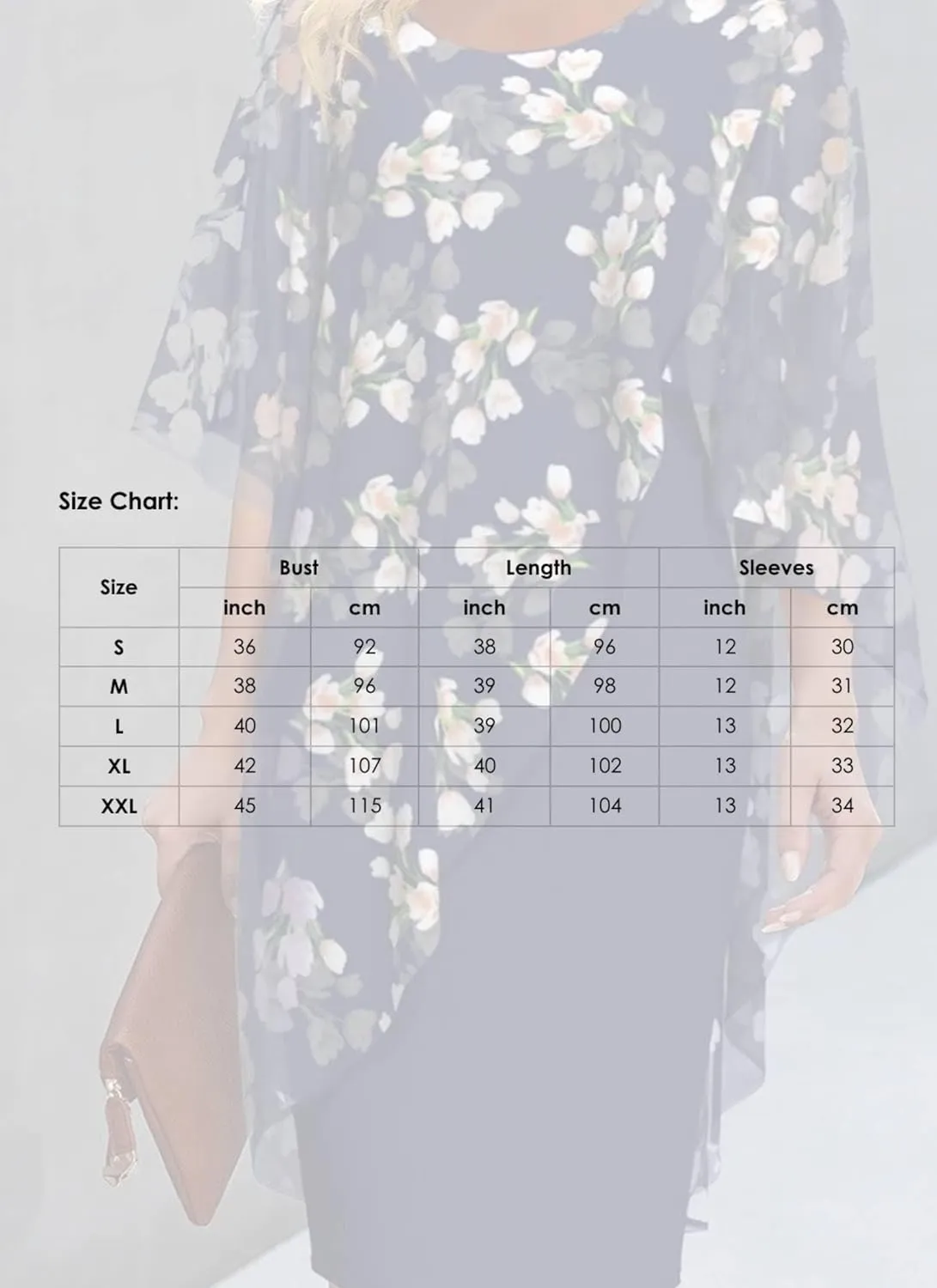 Women's Elegant Evening Dress Chiffon Cape Cocktail Dress Knee Length Floral Print Dress with Overlay Mini Dress