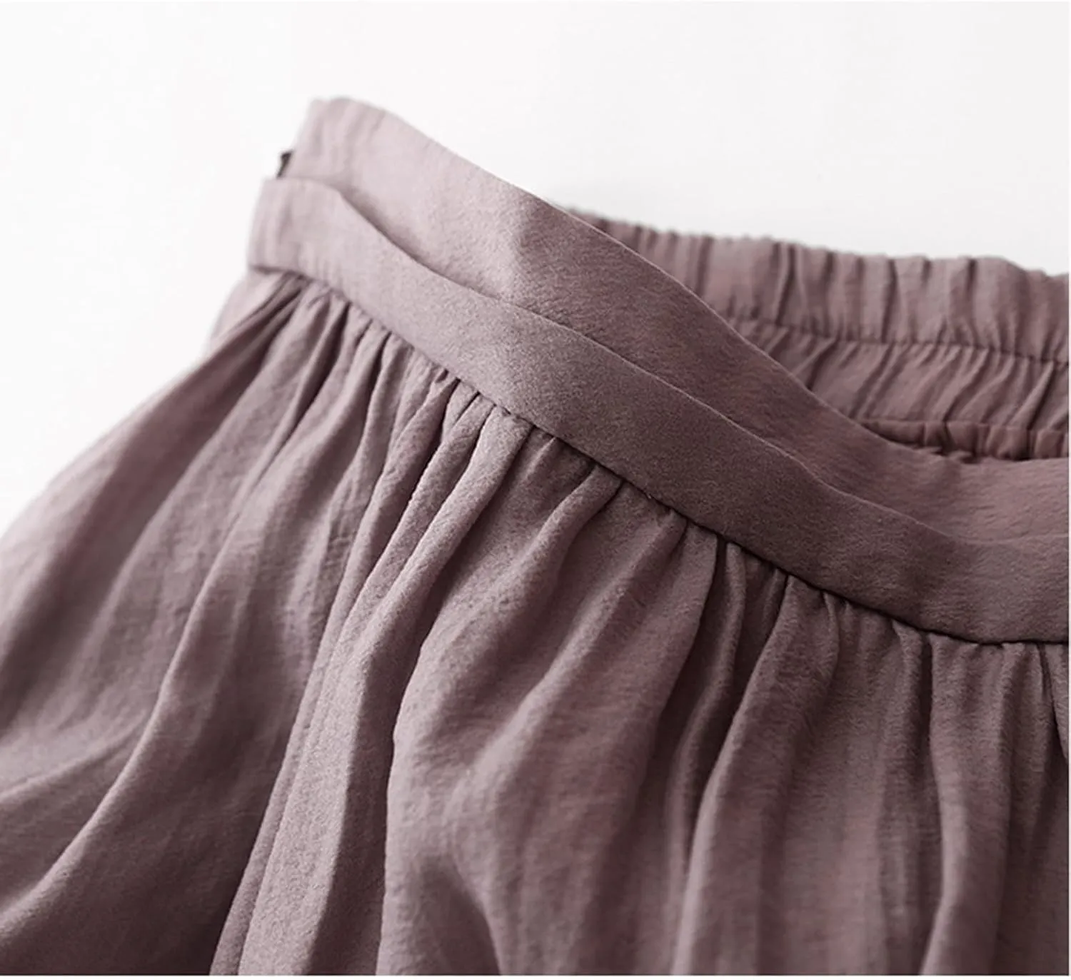 Women's Fall Skirts High Waist Skirts Solid Color Pleated A-Line Flared Flowy Midi Long Skirts