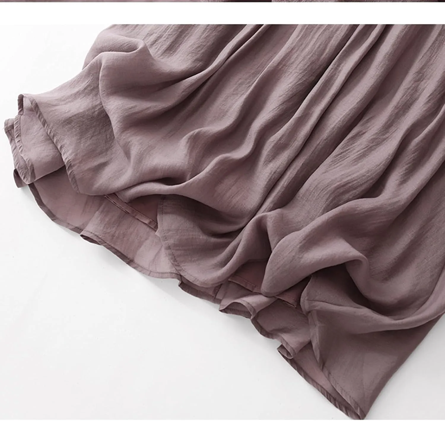 Women's Fall Skirts High Waist Skirts Solid Color Pleated A-Line Flared Flowy Midi Long Skirts