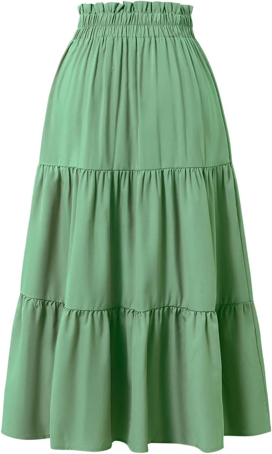 Womens Floral Maxi Skirt Summer Comfy Tiered Elastic High Waisted Long Skirts Vacation A Line Flowy Swing Skirt