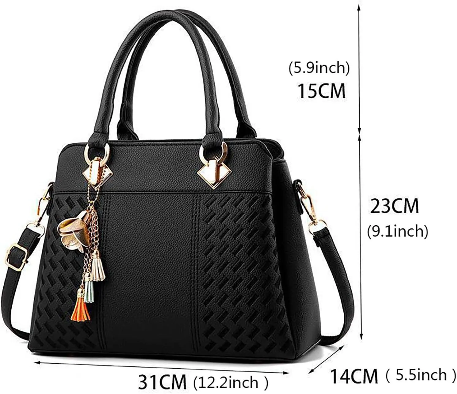 Womens Handbags Ladies Purse Satchel Shoulder Bags Roomy Fashion Tote Leather Bag Quilted Leather Handbag