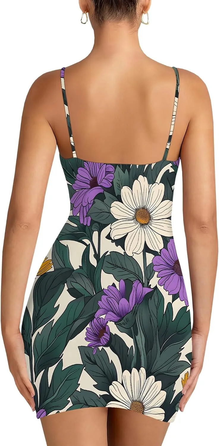 Women's Sexy Bodycon Mini Dress Summer Going Out Short Party Tank Casual Club Dresses Beach Vacation S-3XL