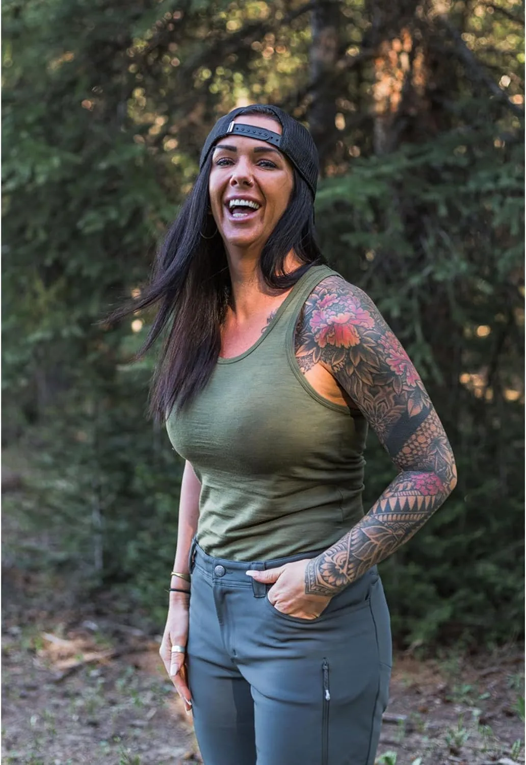 Womens Solas Ultimate Racerback Tank  Quick Dry Hunting Tops for Women
