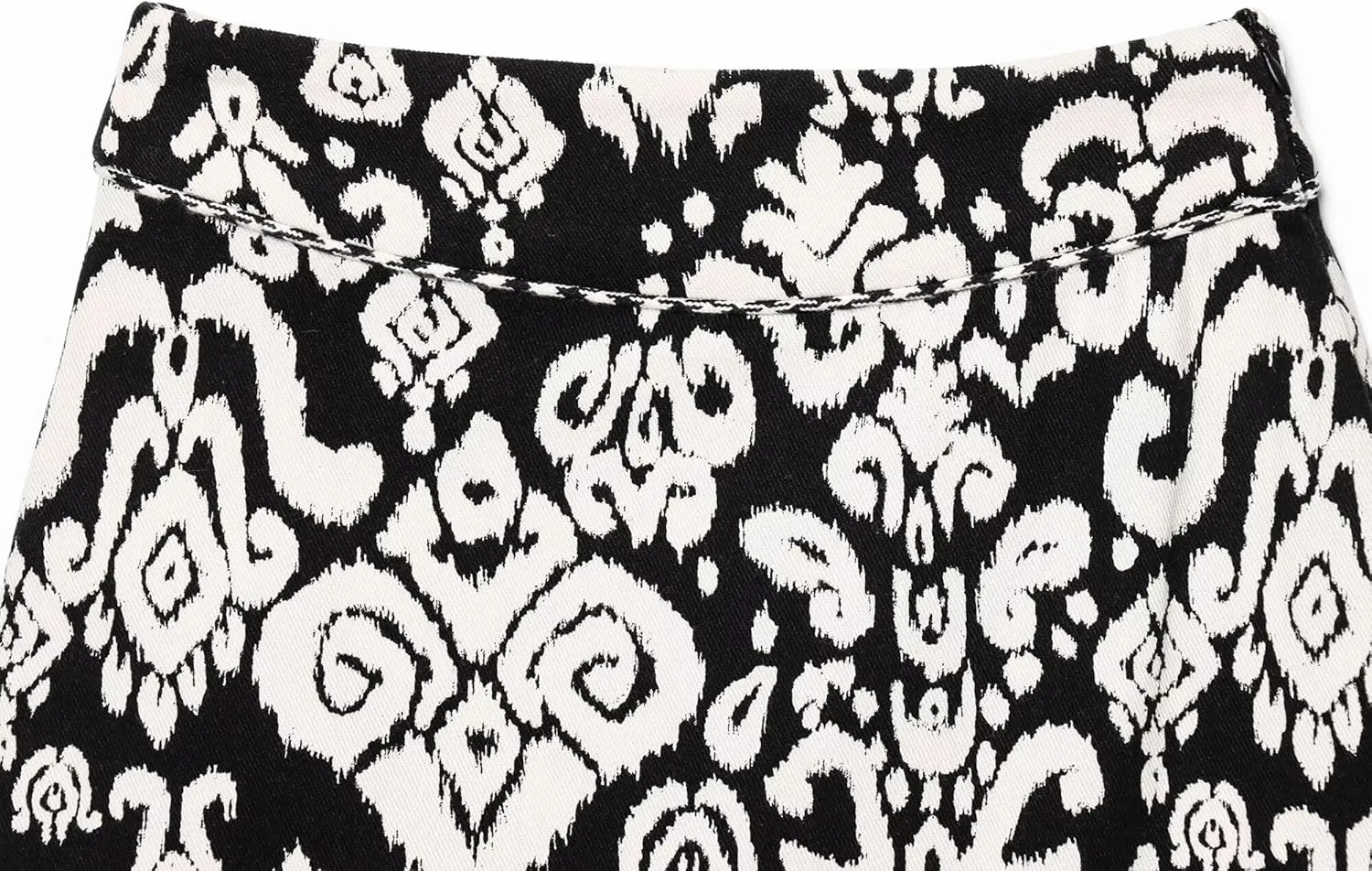 Women's Stylish High Waist Cropped Printed Skort, Invisible Side Zipper Shorts