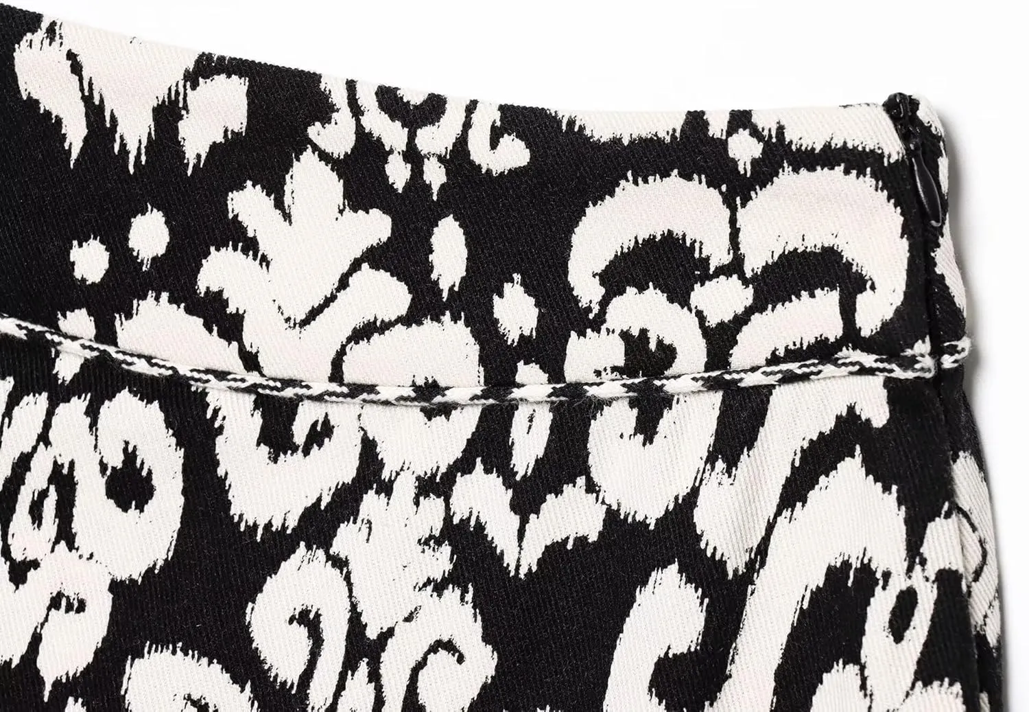 Women's Stylish High Waist Cropped Printed Skort, Invisible Side Zipper Shorts