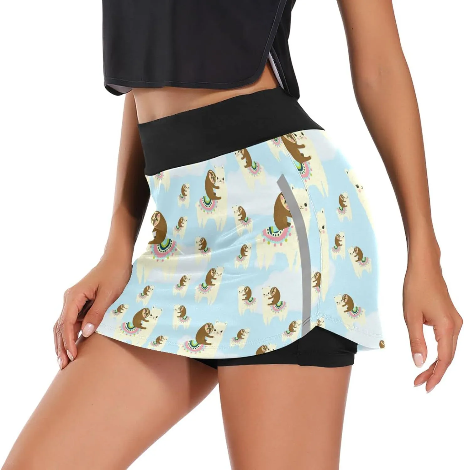 Women's Tennis Skirts Golf Athletic Skorts Mini Summer Running Short with Pocket