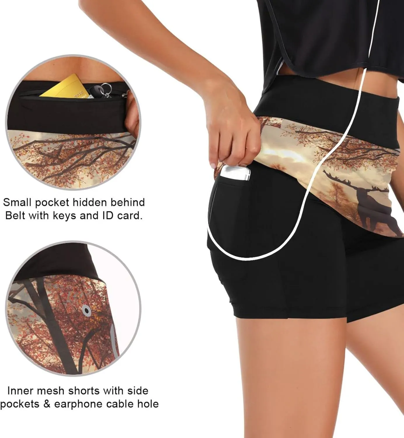 Women's Tennis Skirts Golf Athletic Skorts Mini Summer Running Short with Pocket