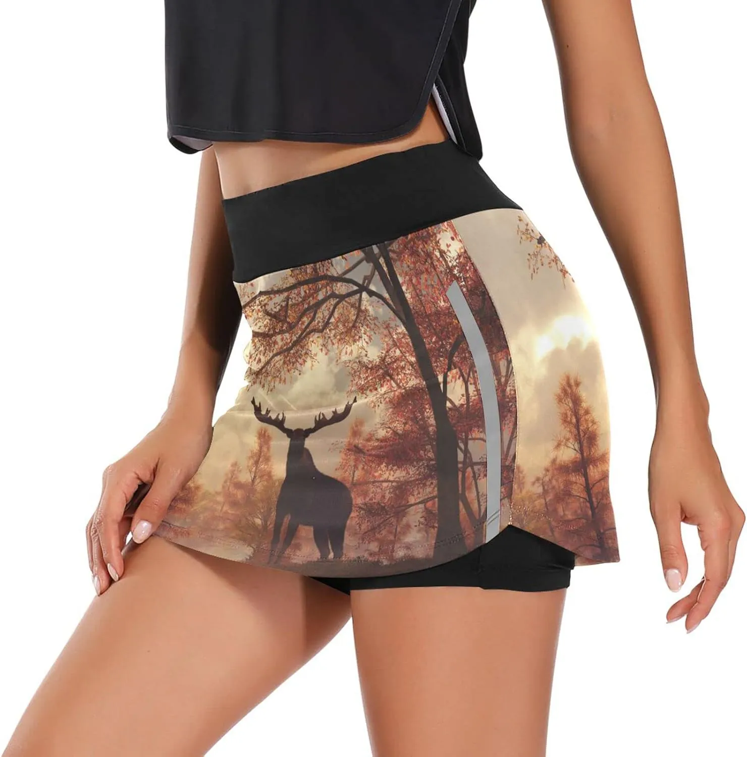 Women's Tennis Skirts Golf Athletic Skorts Mini Summer Running Short with Pocket