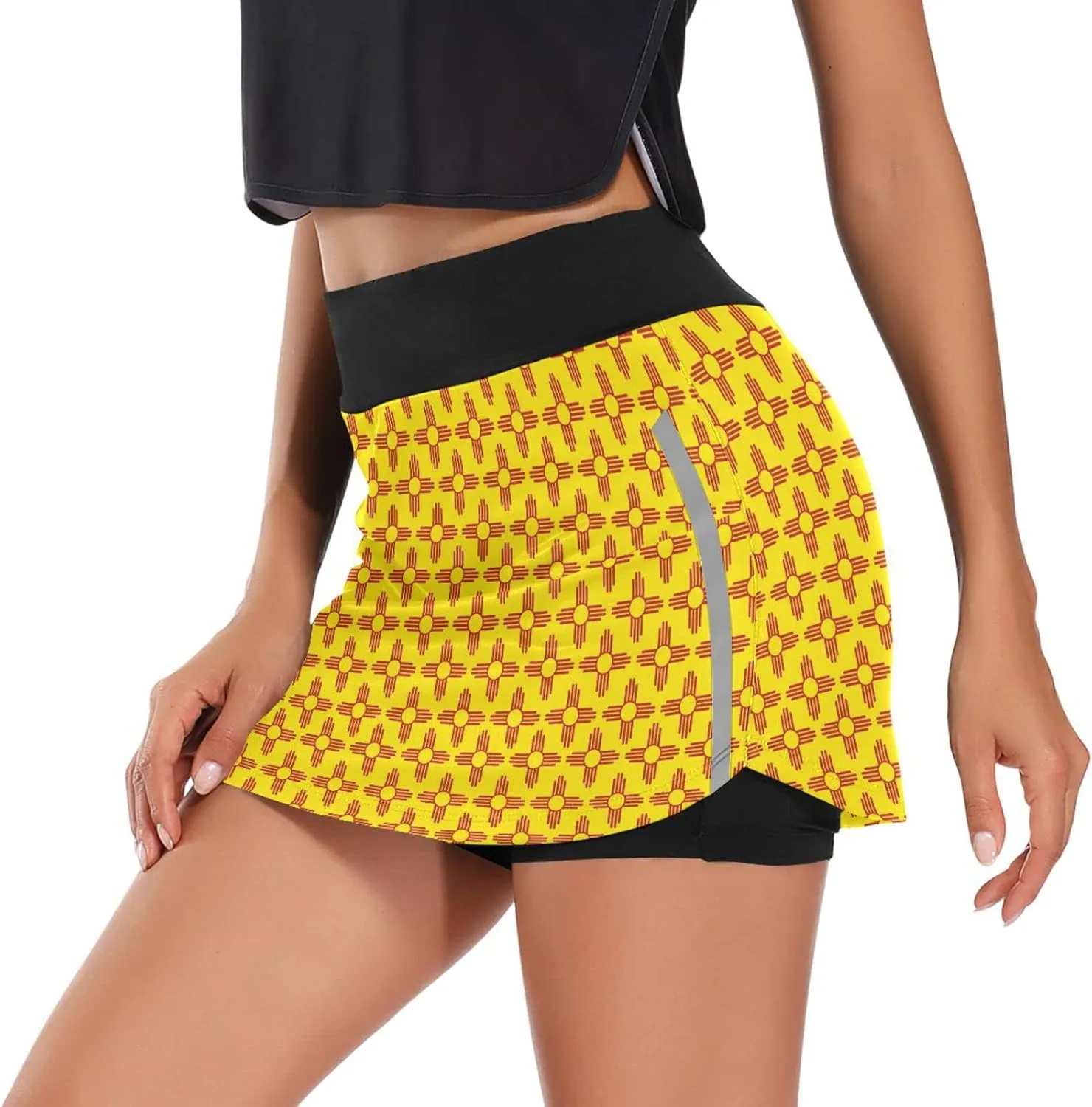 Women's Tennis Skirts Golf Athletic Skorts Mini Summer Running Short with Pocket
