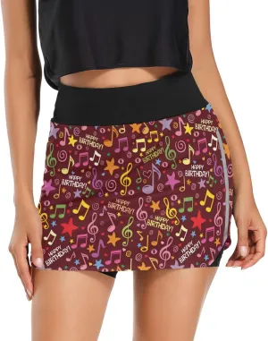 Women's Tennis Skirts Golf Athletic Skorts Mini Summer Running Short with Pocket