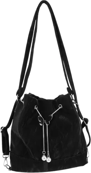 Women's Tote Bag for Occasion Chic Bucket Bag Crossbody Straps Convertible Backpack Mint Green 1pc