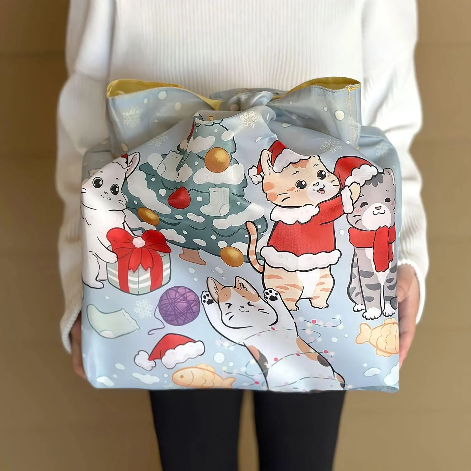 Wrapables Christmas Holiday AllyBag Collection Reusable Shopping Bag