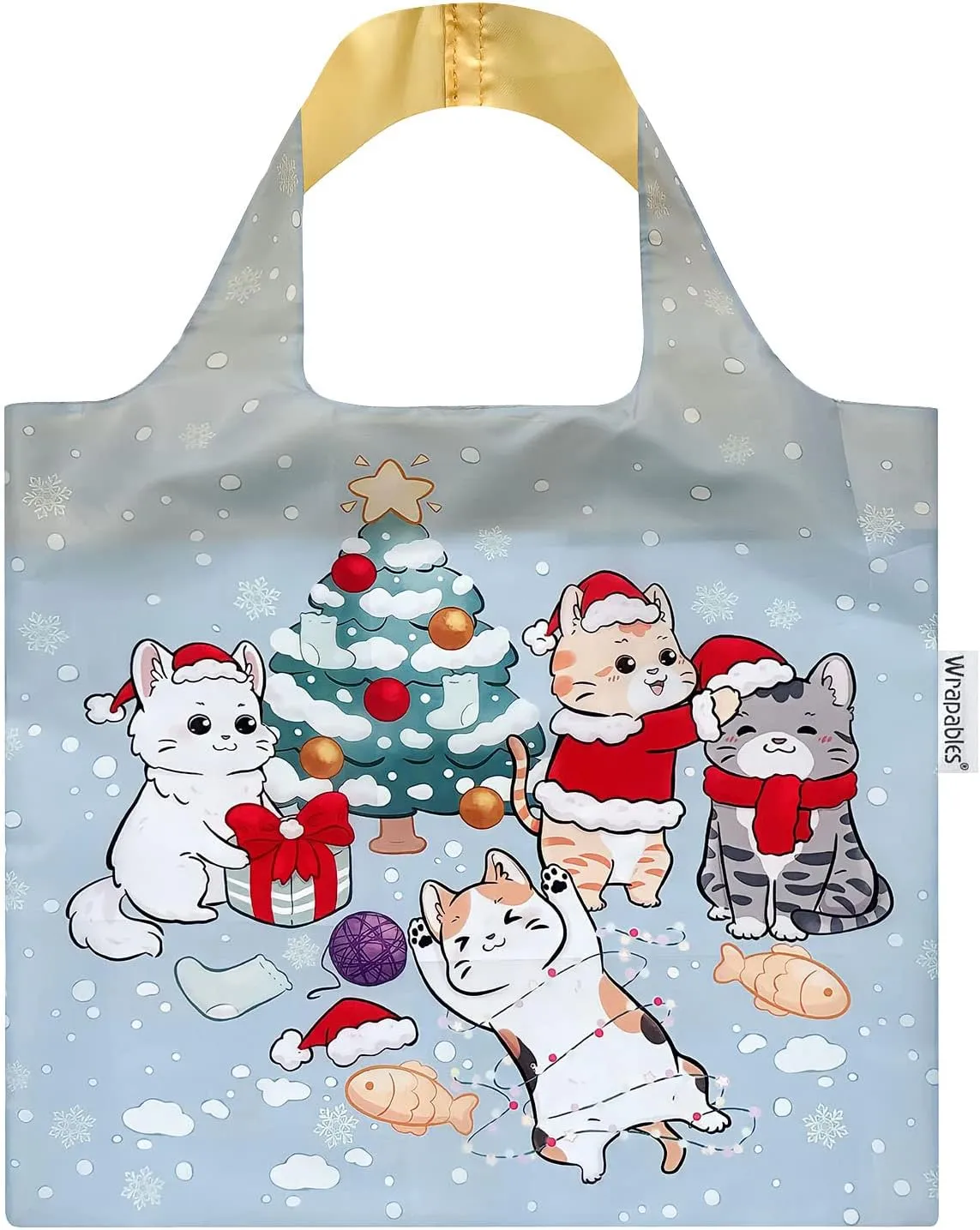 Wrapables Christmas Holiday AllyBag Collection Reusable Shopping Bag