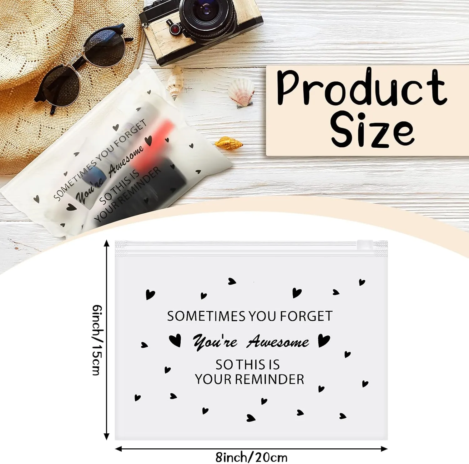 Yaomiao 150 Pcs Inspirational Gifts for Women, Mother's Day Swag Bags Items, Bulk EVA Cosmetic Makeup Bag Employee Appreciation Gifts for Her Nurse Coworkers(You're Awesome)