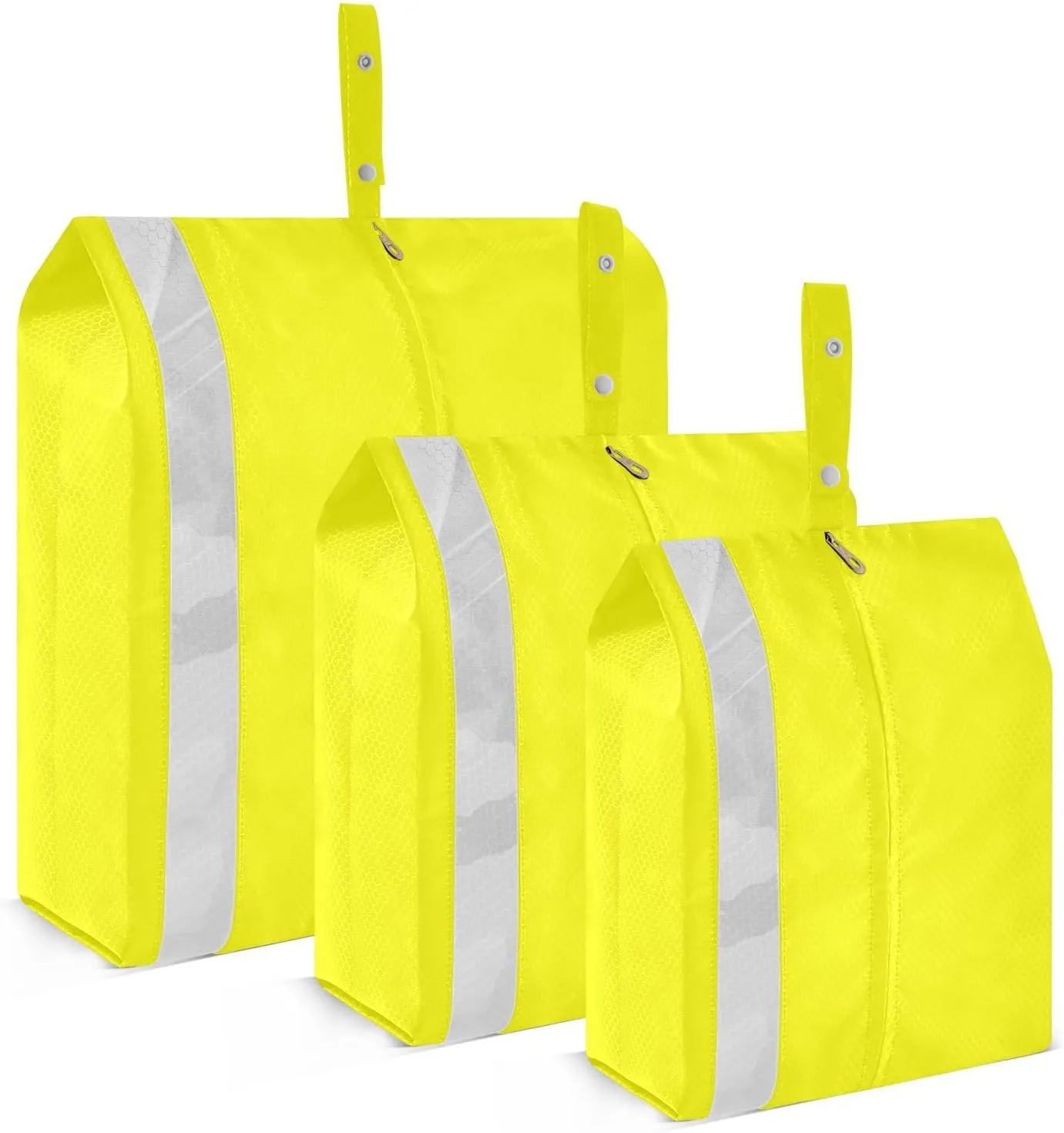 Yellow Solid Color Pure Plain 3 Set Travel Packing Cubes For Suitcases, Foldable, Garment Bag Closet Storage, Luggage Space Saver, Luggages Management Personnel