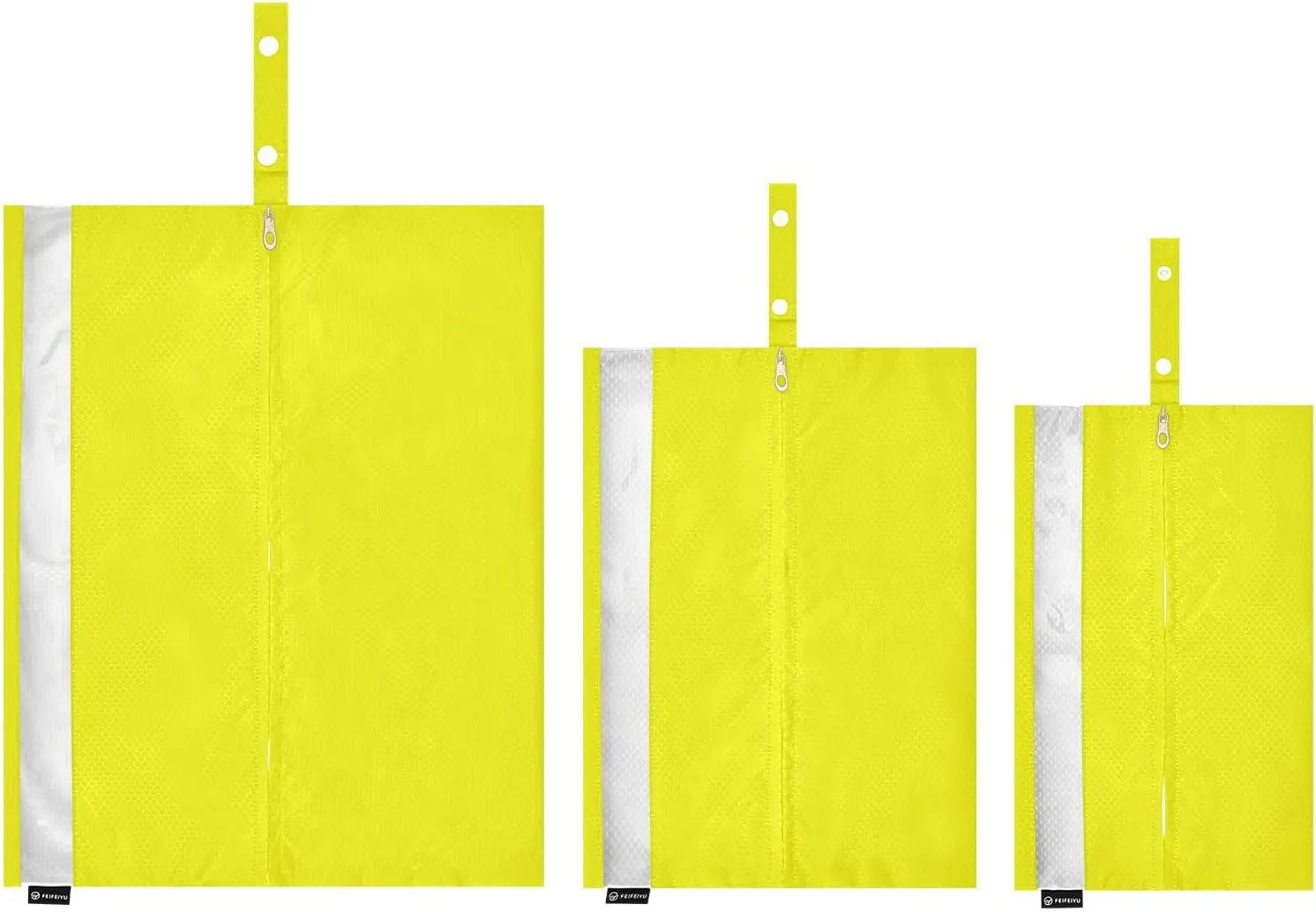 Yellow Solid Color Pure Plain 3 Set Travel Packing Cubes For Suitcases, Foldable, Garment Bag Closet Storage, Luggage Space Saver, Luggages Management Personnel